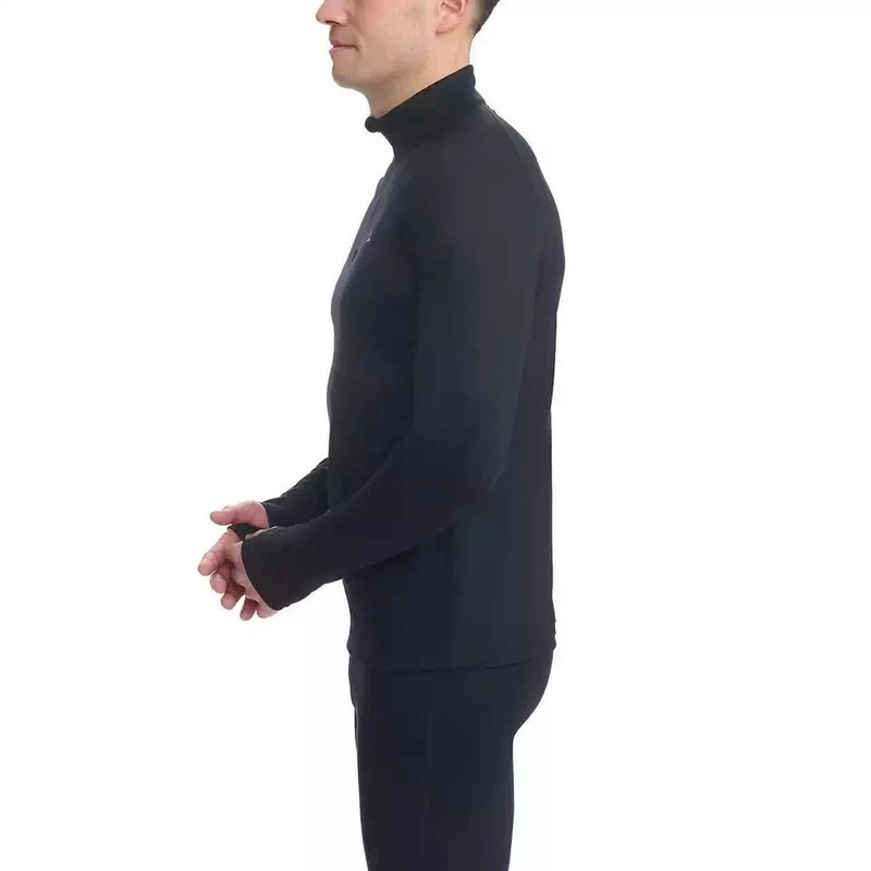 Paradox Men's 1/4 Zip Merino Blend Performance Base Layer Top, Black, Size L gallery