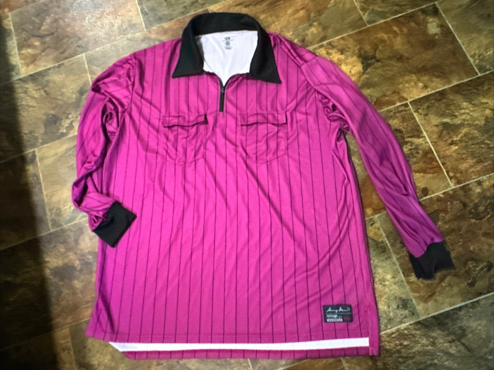 Cliff Keen Referee Shirt PINK BREAST CANCER Long Sleeve XXXL Wrestling Football gallery