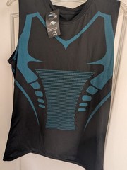 CoolMax Quick Dry Lightweight Men’s Compression Shirt 3XL Black Blue