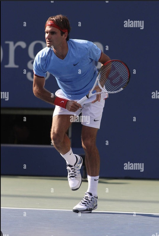 Nike Roger Federer RF 2012 US Open V-Neck Tennis Shirt Large Rafa Nadal - NWT gallery