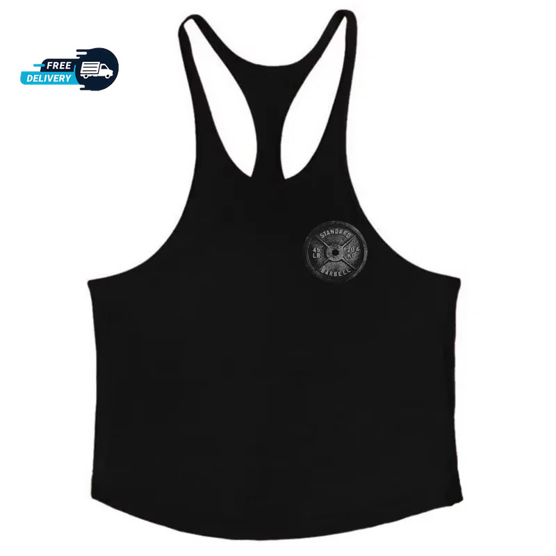 Mens Gym Stringer Tank Top Cotton Sleeveless Bodybuilding Workout Shirt Fit gallery