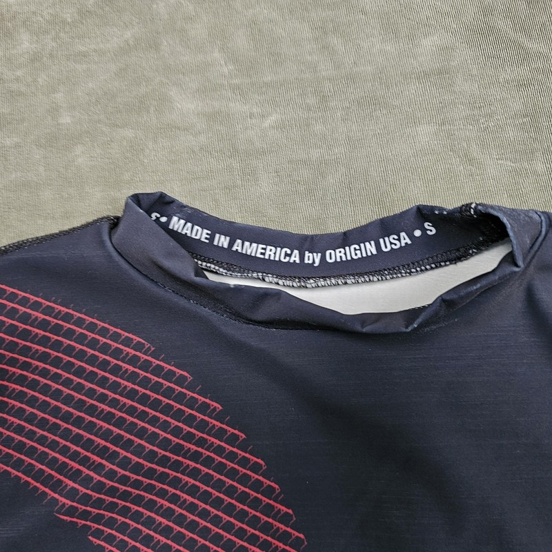 Origin Maine USA Shirt Men Small Blue Long Sleeve Alexey Pickerell BJJ Rashguard gallery