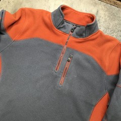 Under Armour Men’s 1/4 Zip Fleece Pullover Size 2XL – Orange & Gray – Read Descr