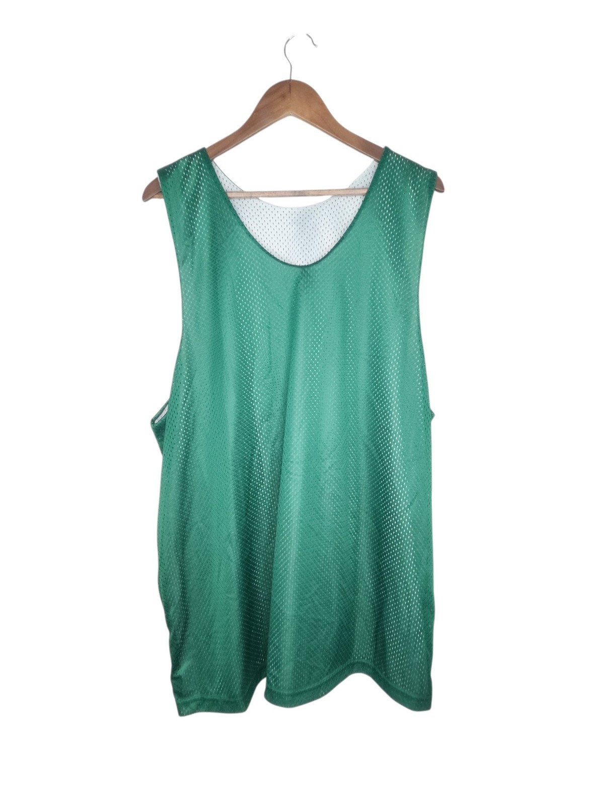 A4 Reversible Sleeveless Basketball Jersey Shirt in Green and White Size 2XL gallery