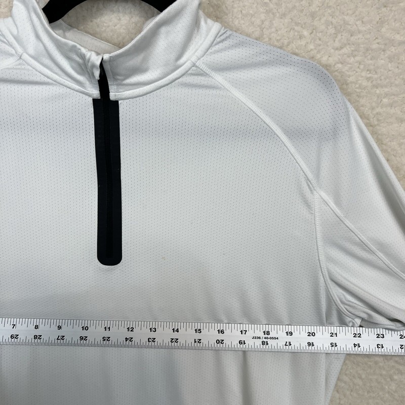 Rhône 1/4 Zip Pullover Men’s L White Thumb Holes Stretch Golf Activewear gallery