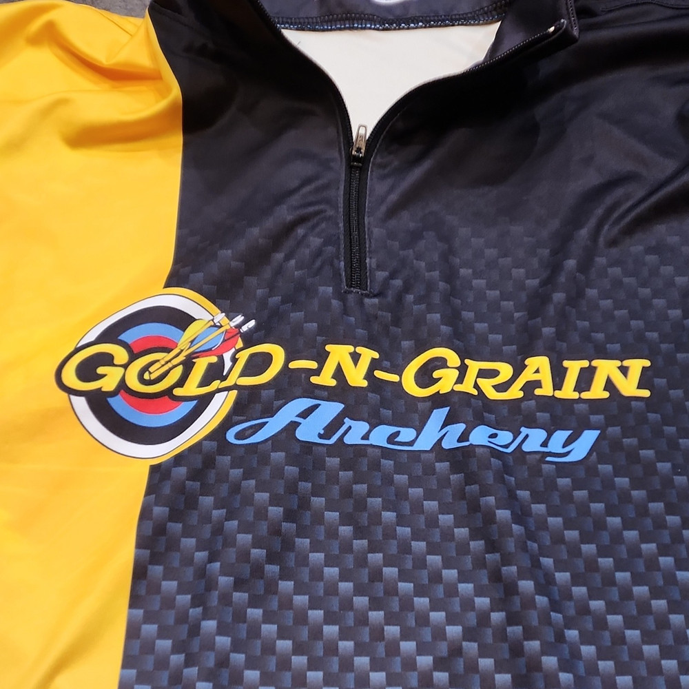 Atomic Industries 25th Anniversary Archery Jersey Black/Yellow Men's M 1/4 Zip