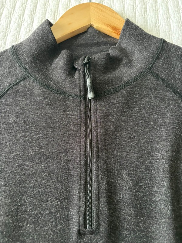 MidwayUSA Heavyweight Quarter Zip 100% Merino Wool Base Layer Shirt 2XL Dk Gray gallery