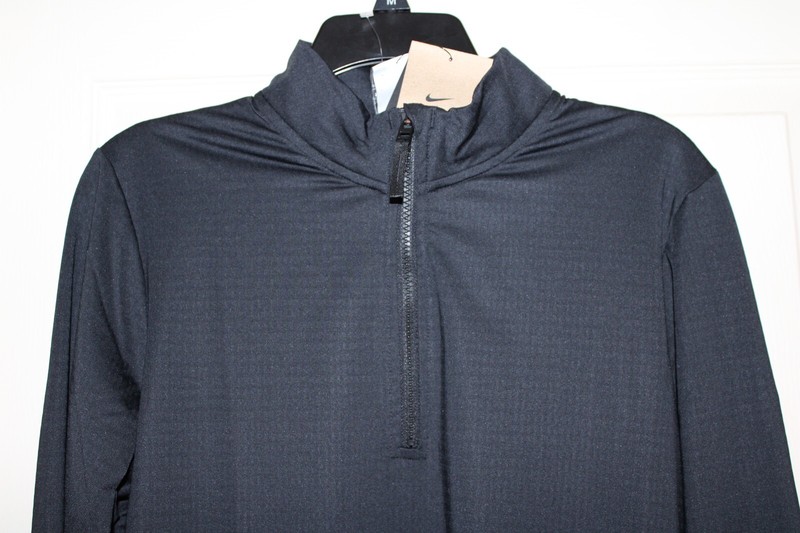 NWT Nike Dri-FIT Victory Golf Men's Small TALL ST 1/2 Zip Black L/S Shirt Top gallery