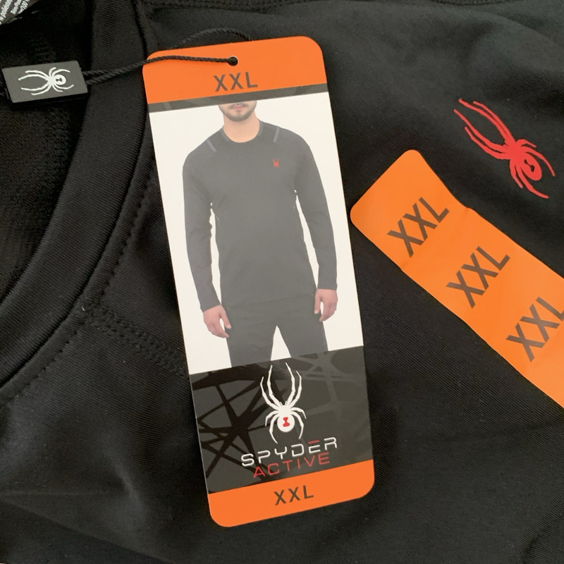 Spyder Active Long Sleeve T-Shirt ProWeb Moisture Wicking 1437823 Mens 2XL Shirt gallery