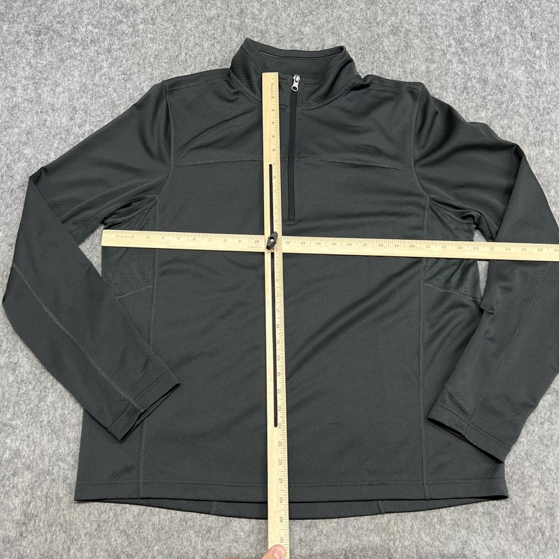 The North Face Pullover Mens XL Gray FlashDry 1/4 Zip Long Sleeve Running Hiking gallery