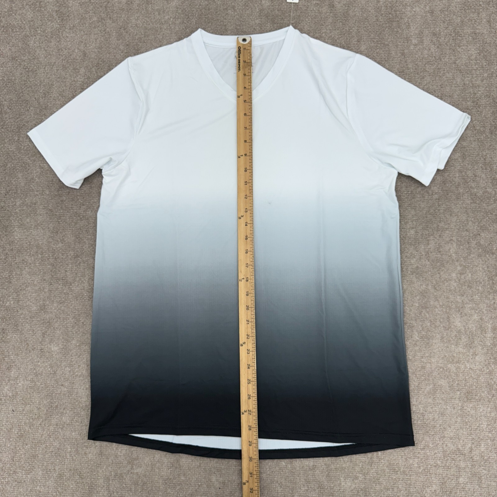 Liberty Pro White Black Ombre Short Sleeve Athletic Shirt Mens Size Large gallery