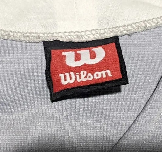 Vintage Wilson Embroidered Giant Eagle Baseball Adult Sz Button Up Gray Jersey gallery