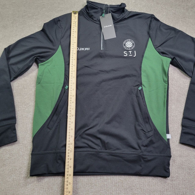 Kukri Athletic Jacket Men's S Black Rugby Jersey 1/4 Zip High Neck Pockets Top gallery