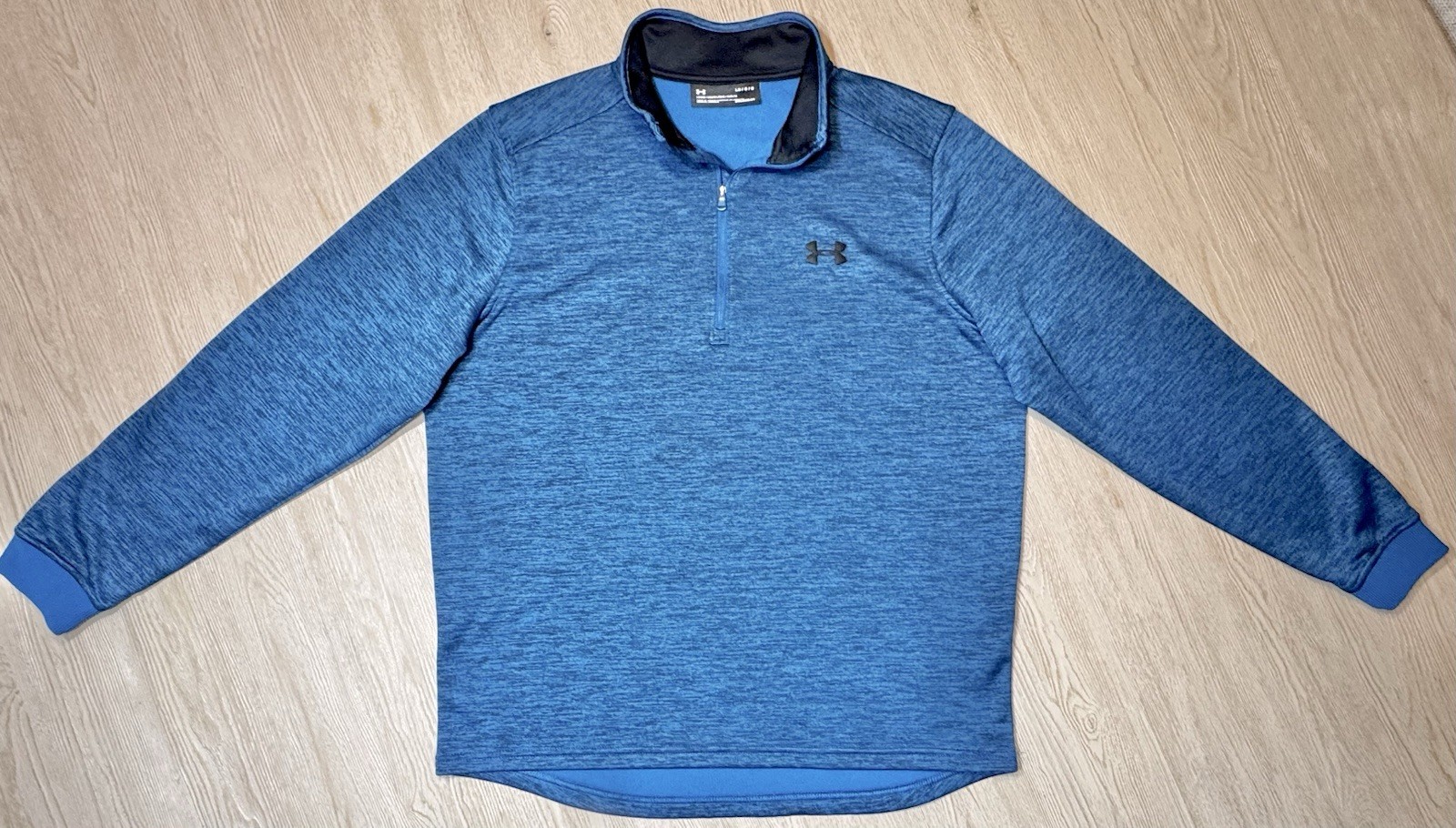 Under Armour ColdGear 1/4 Zip Pullover Mens Large Blue Fleece Performance gallery
