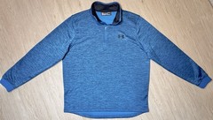 Under Armour ColdGear 1/4 Zip Pullover Mens Large Blue Fleece Performance