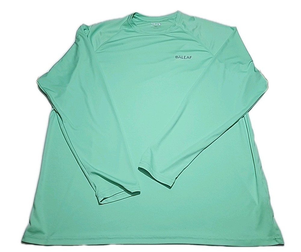 BALEAF Men’s 3XL Athletic Performance Long Sleeve Green Pullover Activewear