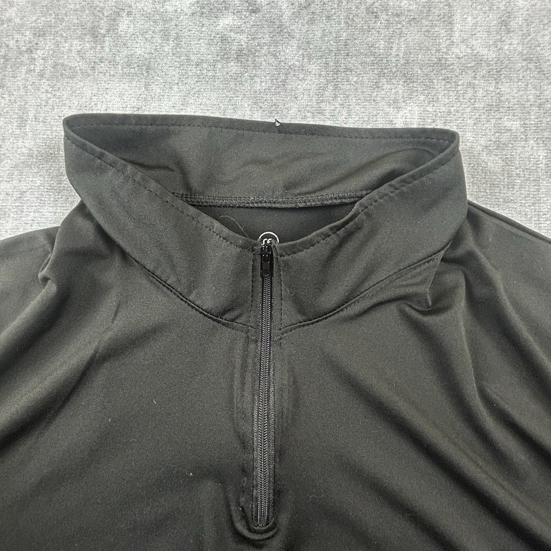 Real Essentials Shirt Mens Large Black 1/4 Zip Long Sleeve Lightweight Pullover gallery