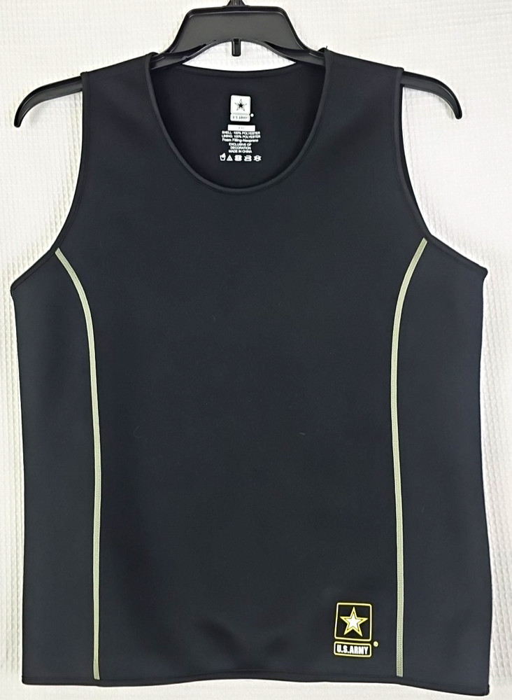 Official US Army Neoprene Water Training Gear Vest, Black, Size XXL Logo.