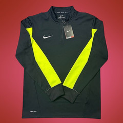 Nike Squad Mid Layer Pullover Dr-Fit Men’s Med 544809 Blk-Neon Grn