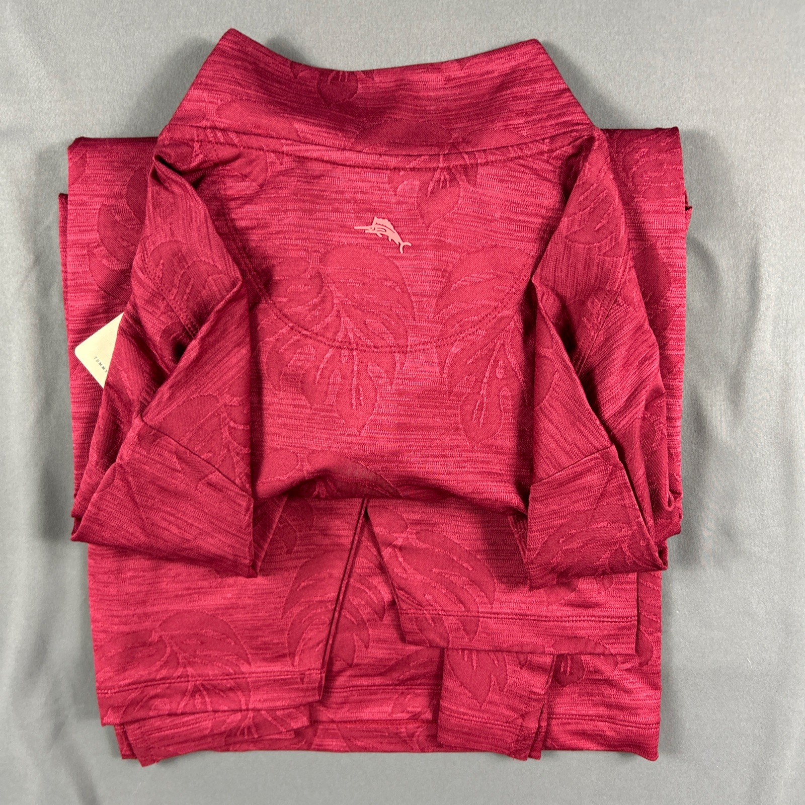 Tommy Bahama Golf Pullover Monstera Print 1/4 Zip 3XLB Deep Havana NWT MSRP $148 gallery