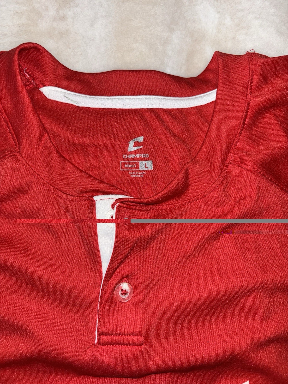 Champro Mens L Red/White Colorblock Baseball Jersey #13 Thai Cuisine II gallery