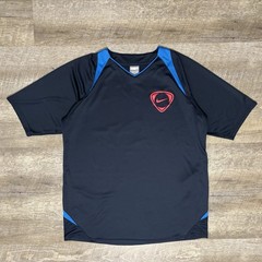 Vintage Nike Soccer Shirt Men’s L Blue Y2K Jersey Lightweight Wicking