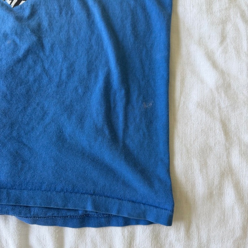 80's Nike Tank Top Mens Large Blue Distressed Sleeveless Shirt Made in USA gallery