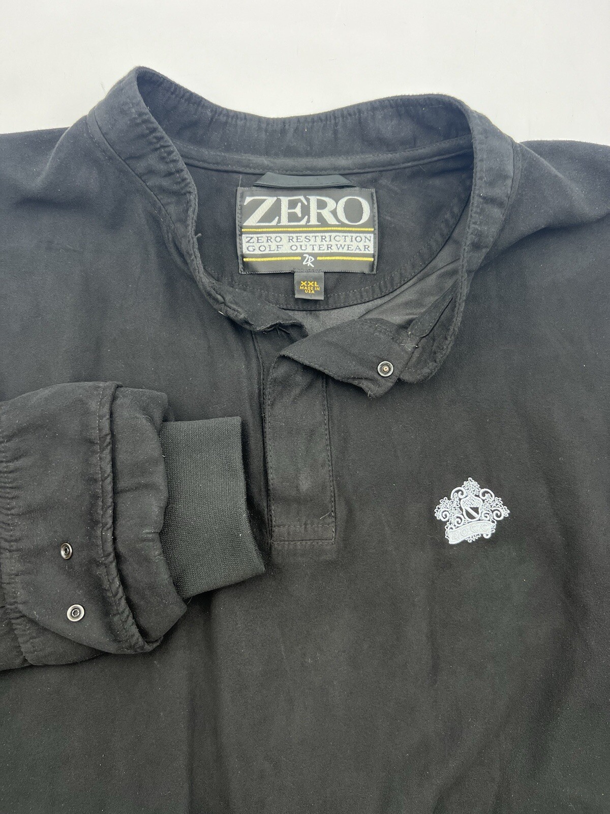 Zero Restriction Microsuede Long Sleeve 1/4 Snap Pullover Black Mens XXL gallery