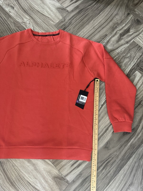 Alphalete ELMTS Long Sleeve Pullover - Orange , Size XL gallery