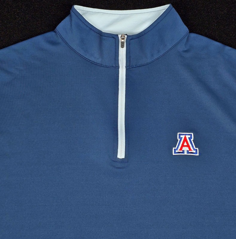 Peter Millar Crown Sport Perth Performance Quarter-Zip Mens L •ARIZONA• Logo gallery