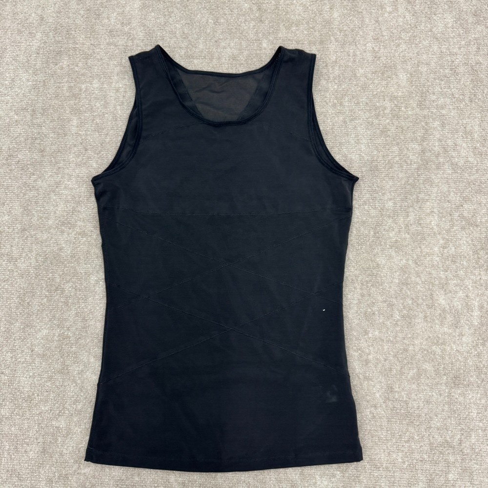 Shein Solid Black Athletic Compression Tank Top Mens Size XL