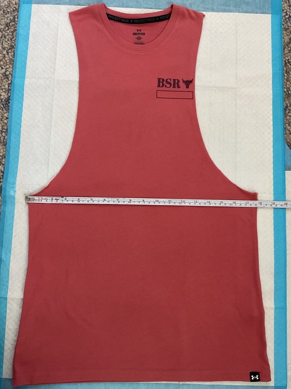 MENS BSR UNDER ARMOUR PROJECT ROCK BLOOD SWEAT RESPECT TANK TOP MAUVE SMALL gallery