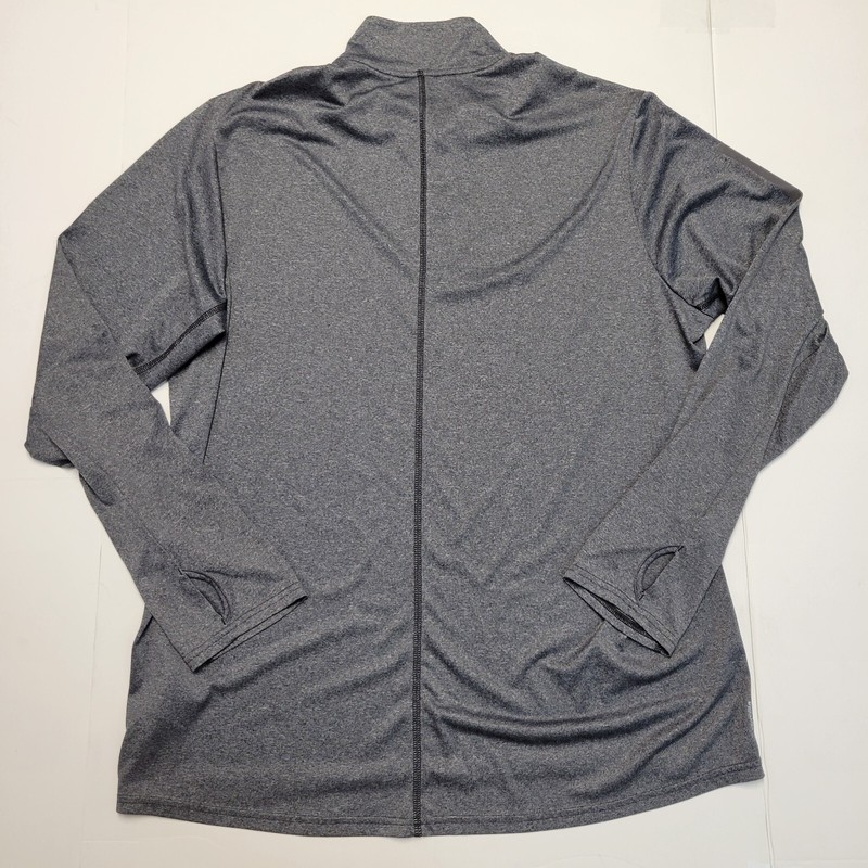 Adidas Quarter Zip Pullover Men's XL X-LARGE Silver Gray CLIMALITE Running Gym gallery