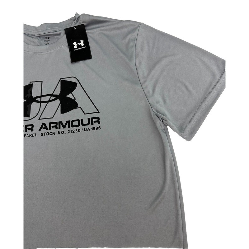Under Armour Gray Tech Fade Tee Loose Men's T-Shirt Short Sleeve Size Large Nw gallery