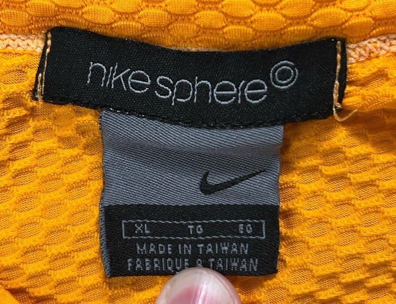 Nike Sphere Activewear Pullover Short Sleeve Thermal Knit Shirt Mens XL Orange gallery