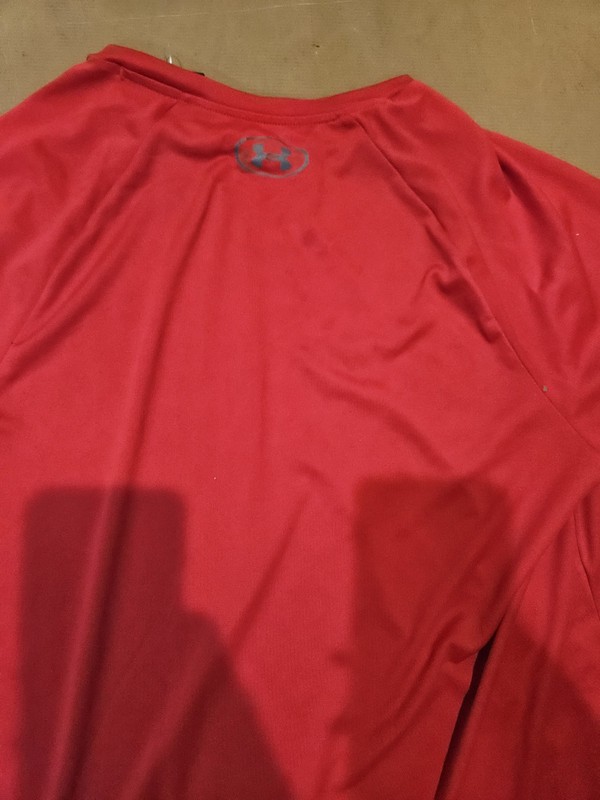 S Under Armour Men’s UA Tech 2.0 Short Sleeve Athletic T-Shirt -Venom Red/Black gallery
