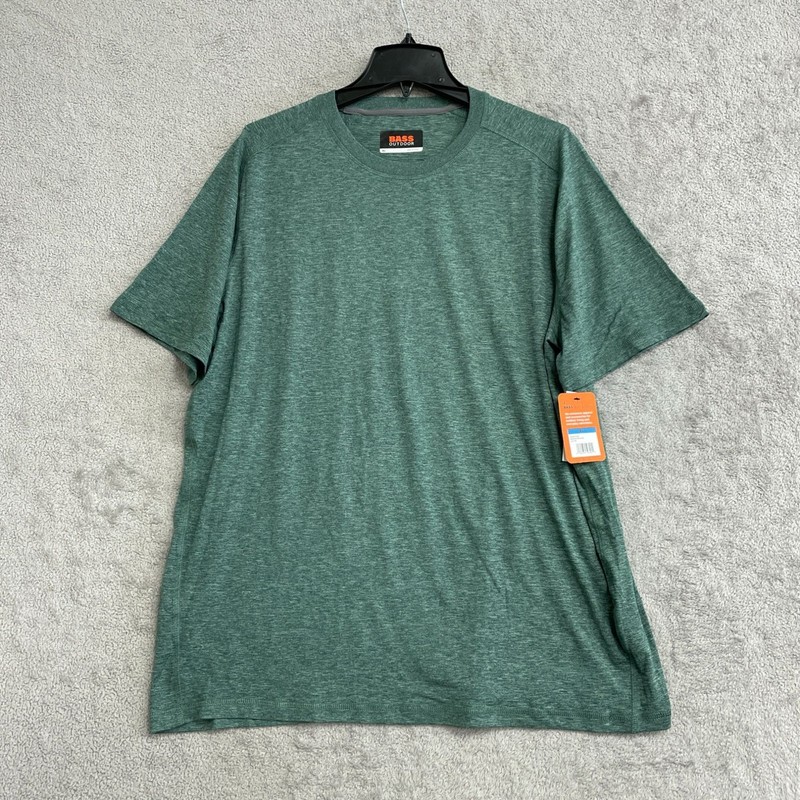 NWT Bass Outdoor Men's XL Microtech Performance Short Sleeve Tee J2091 gallery