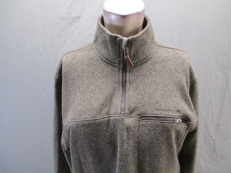 Merrell Size M Men Beige 1/4 Zip Pocket Long Sleeve Outdoor Hiking Pull Over 491 gallery