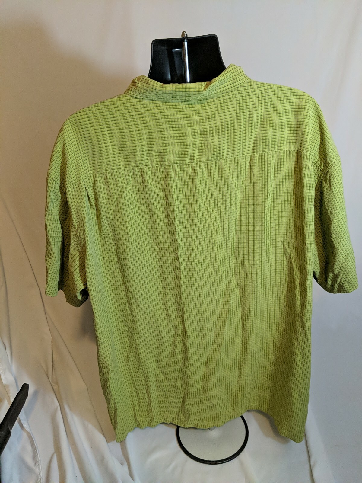 COLUMBIA 3X XXXL Green Short Button Front Shirt Metal Buttons Nice gallery