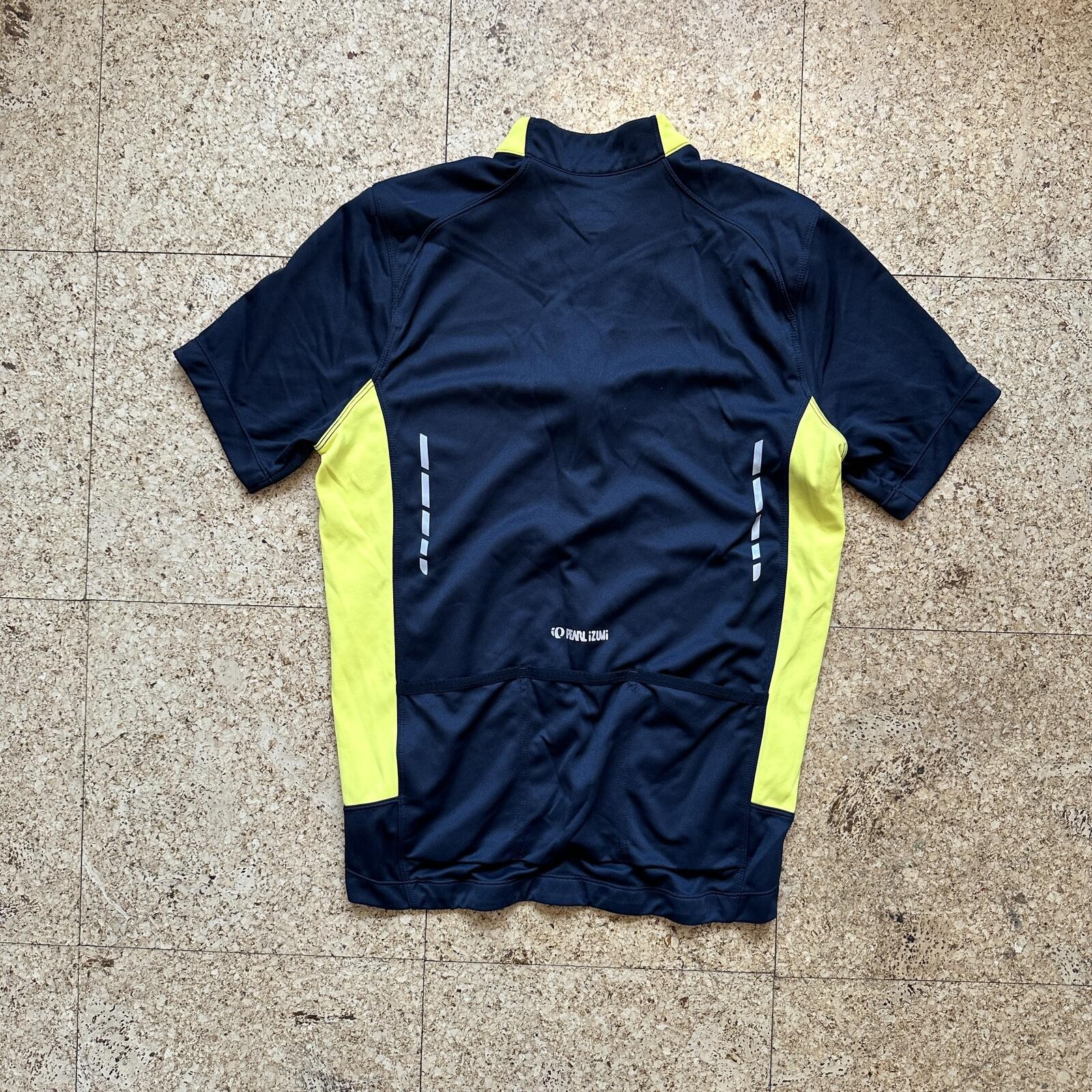 Pearl iZUMi Select Cycling Jersey Unisex Small Black Yellow Short Sleeve 1/4 Zip gallery
