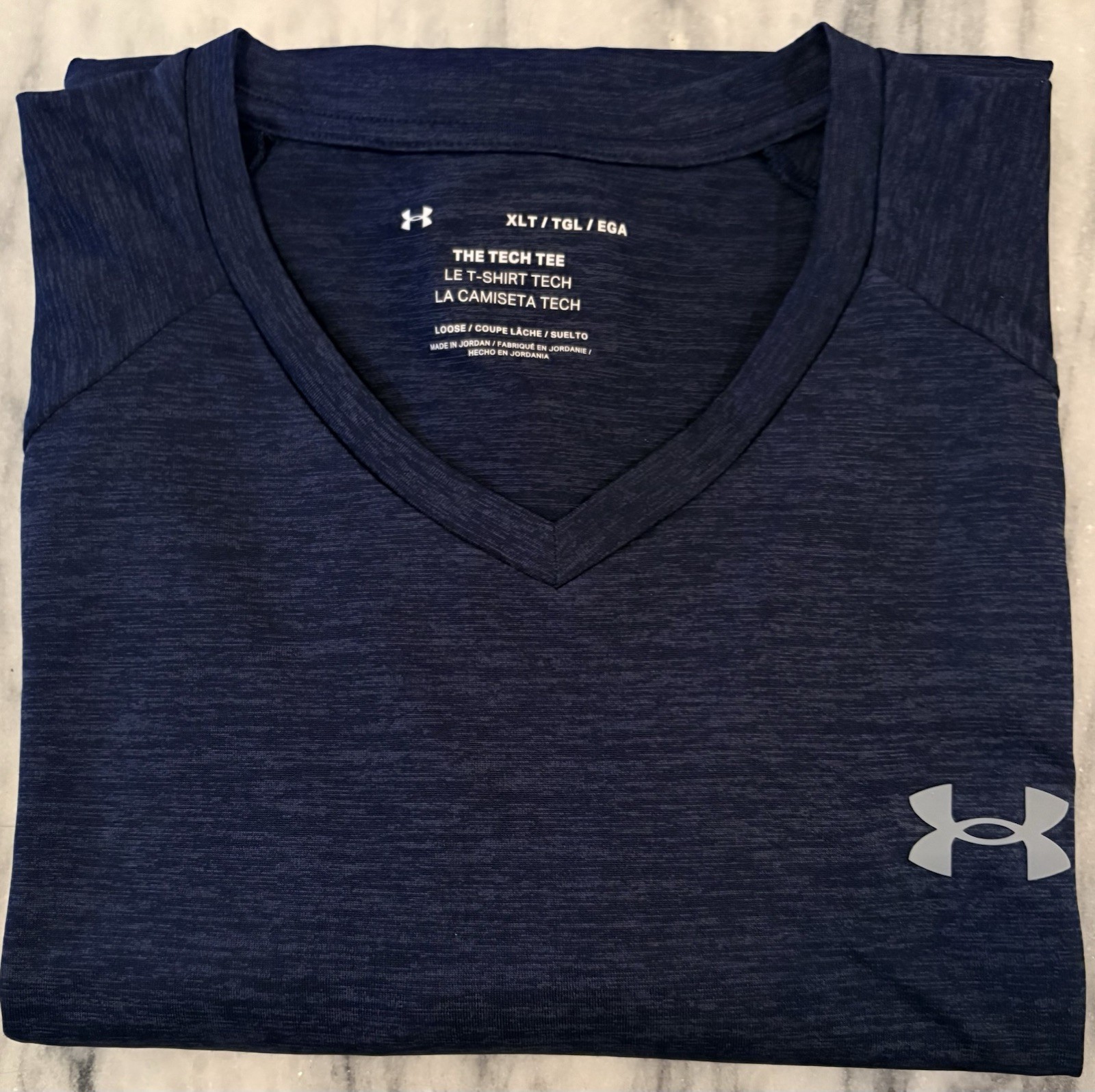Under Armour Men's The Tech Tee dark Blue Short Sleeve Size XLT/TGL gallery
