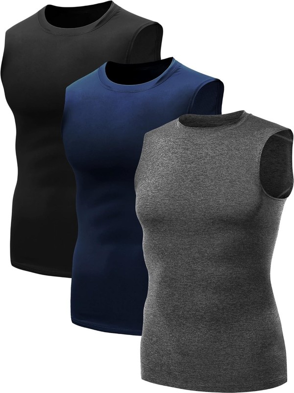 NELEUS Men 3 Pack Dry Fit Compression Tank Top gallery