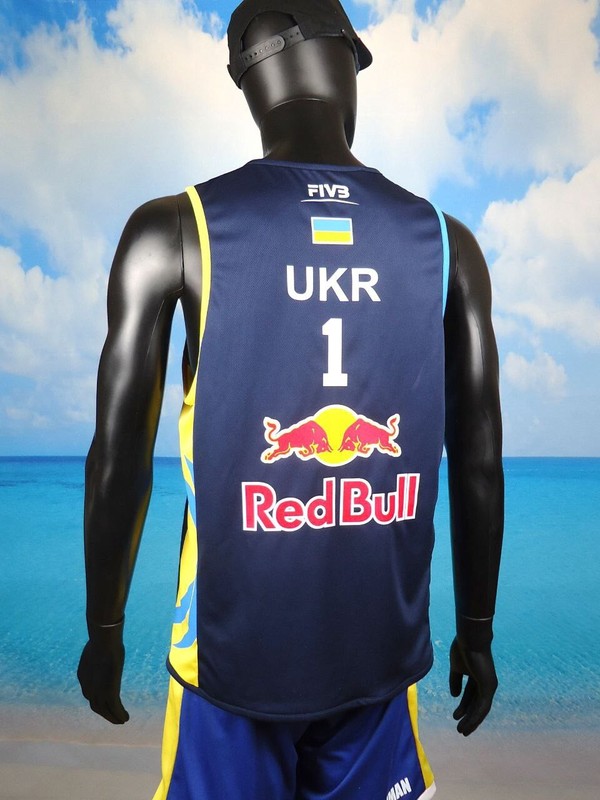 Beach Volleyball Jersey UKRAINE #1 Navy Size S, M, L, XL, 2XL New gallery