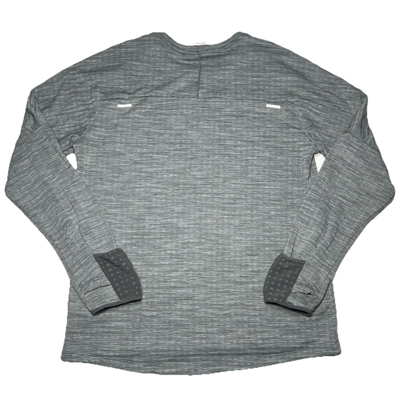 Nike Running Shirt Mens Large Gray Long Sleeve Therma Sphere Mitten Cuff Top gallery