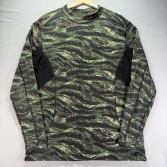 Tiger Stripe Combat Shirt Mens Large Performance Base Layer Stretch Military