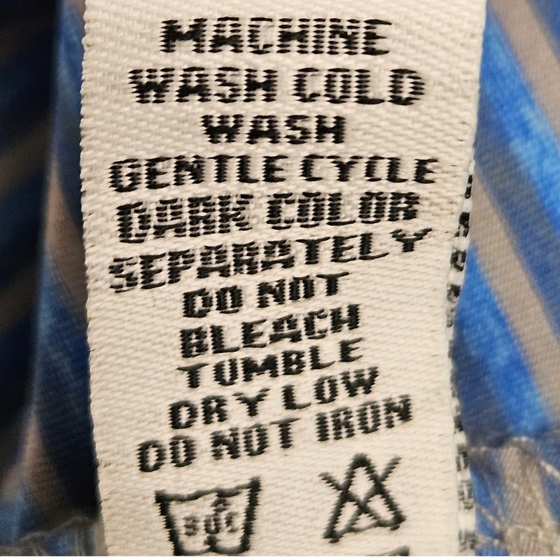 Straight Down Quarter Zip Pullover Mens L Blue Grey Striped Performance Stretch gallery