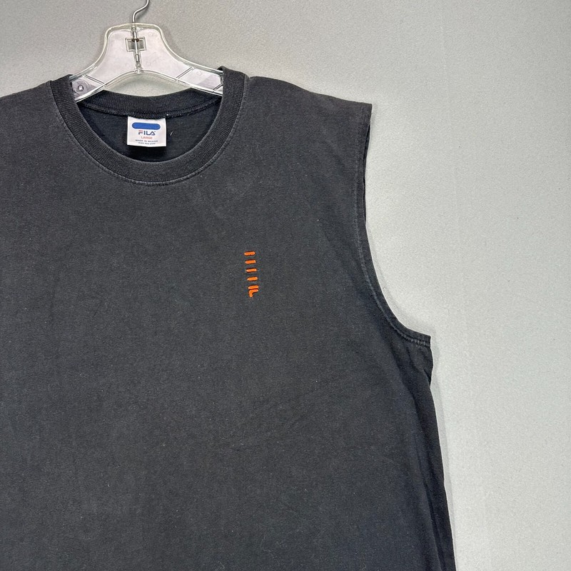 Fila Sport Mens VTG T Shirt Size L 90s Y2K 2000s Sleeveless Basketball Gym Black gallery
