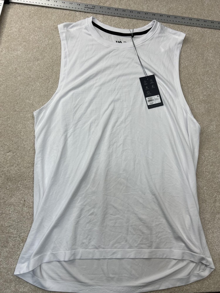 VRST Circuit Seamless Tank Mens 2XL Pure White Athletic Quick Dry Anti Odor XXL
