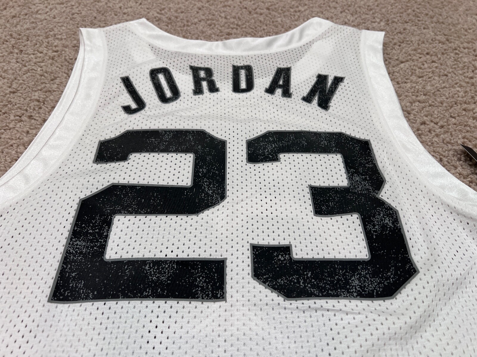 Nike Air Jordan 23 black white All Star Game jersey distressed retro S GOAT MVP gallery