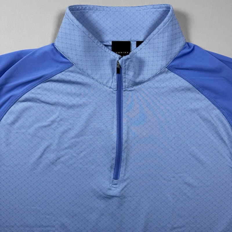 Dunning Golf Quarter Zip Pullover XL Blue Performance Stretch Long Sleeve gallery